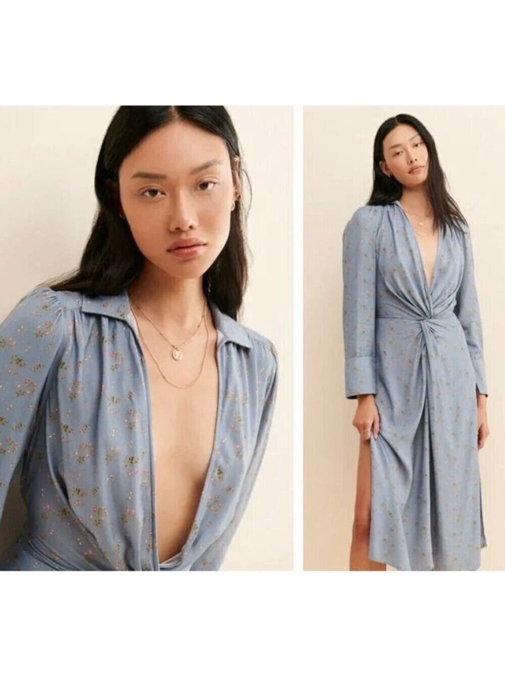 Jen’s Pirate Booty | Colisee Midi Dress in Washed Blue Floral